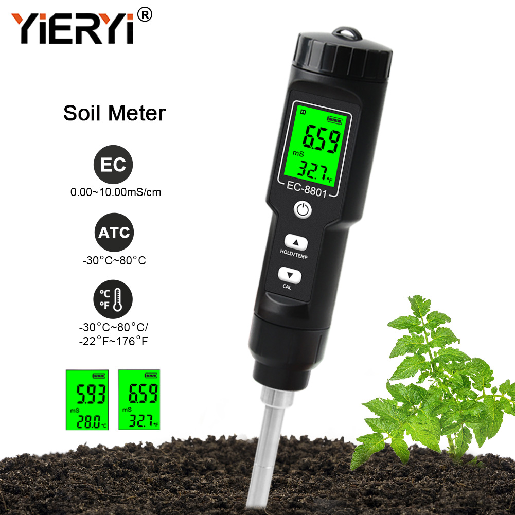 Agriculture Farming Hand Tools - Yieryi EC/TEMP Tester del terreno 0.00-10.00