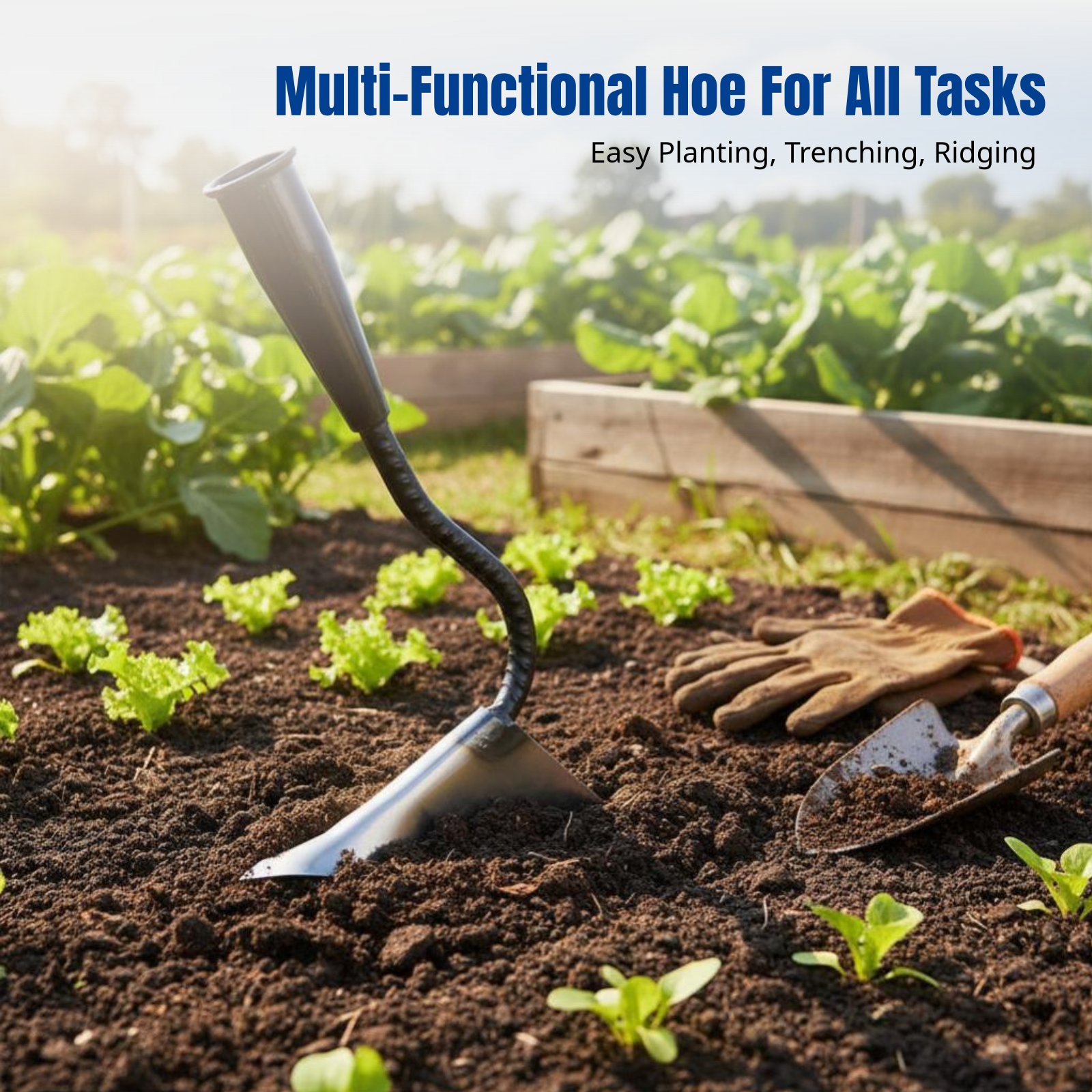 Agriculture Farming Hand Tools - Zappa Triangolare in Acciaio al Manganese