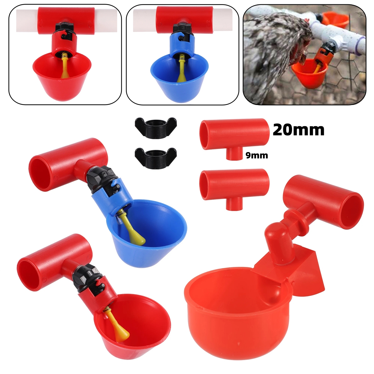 Bicchiere automatico per polla - Chicken Nipple Drinker recensione e prezzo
