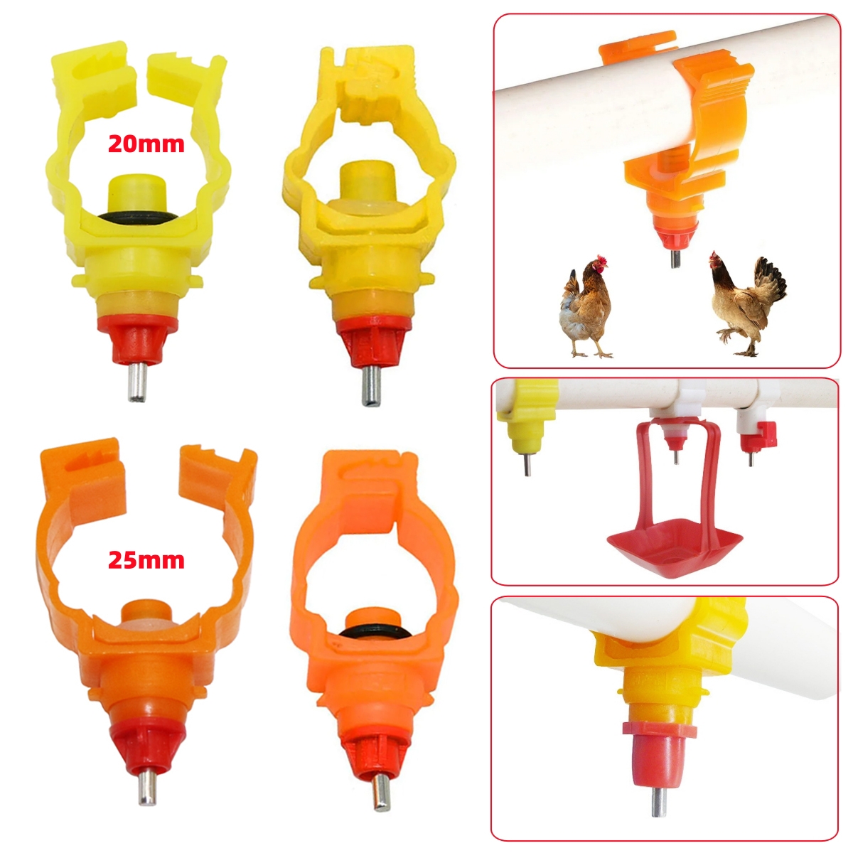 20mm 25mm tipo morsetto capezz - Chicken Nipple Drinker recensione e prezzo